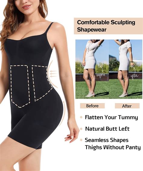 shaperx full body shaper for women seamless shapewear tummy control bodysuit shorts all in one