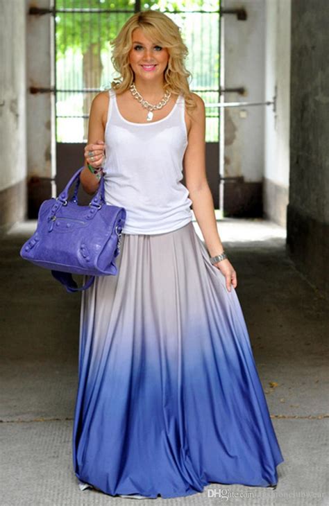 2020 New Arrival Female Bohemian Style Loose Maxi Skirts