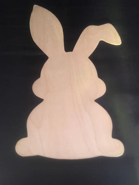 Rabbit Cutout Rabbit Wood Blank Bunny Cutout Bunny Wood Etsy Bunny