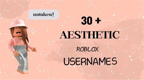 Aesthetic Roblox Usernames Untaken On Roblox Youtube