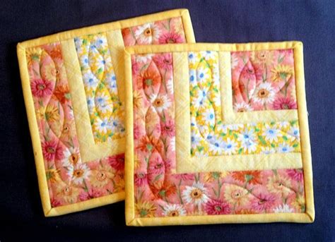quilted potholder set of 2 quilted hot pads set etsy quilted potholders pot holders hot pads
