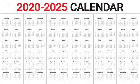Calendario Espanol 2021 2022 2023 2024 2025 2026 2020 Anos Vector De Images