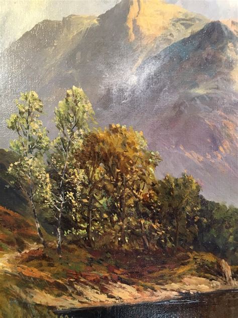 Francis E Jamieson Loch Lomond Antique Scottish Oil Painting