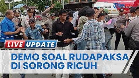 Demo Berakhir Ricuh Di Polresta Sorong Kota Mahasiswa Dipukul Dan