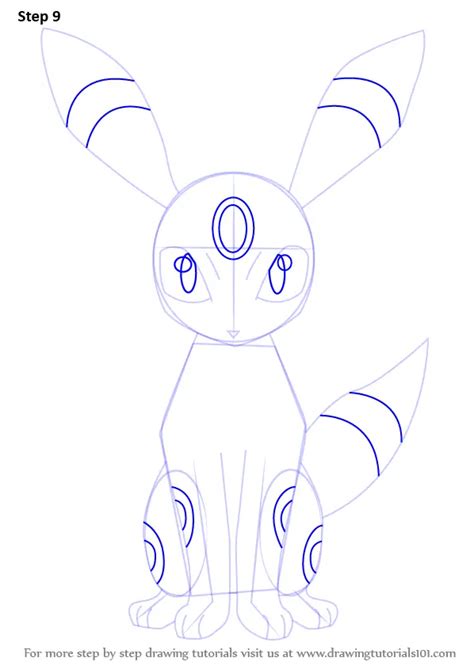 How To Draw Umbreon From Pokemon Pokemon Step By Step