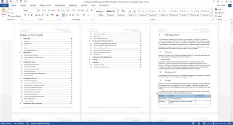 Configuration Management Plan Template Ms Word Templates Forms