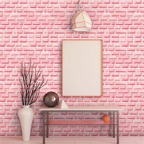 Sign up for style & decor emails and save on your next order. Modern Pink Brick Wallpaper 3D Kid's Bedroom Living Room ...