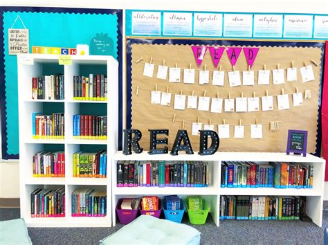 Create a fun and funky reading nook for your classroom with retro chic decor and accessories! My Middle School Classroom Library | EB Academic Camps