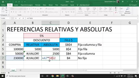 Tutorial Excel Referencias Relativas Y Absolutas Excel Total Vrogue