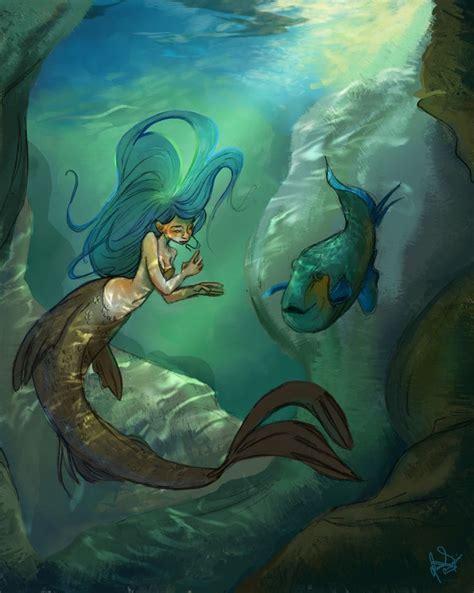 On Deviantart Mermaid Illustration Mermaid