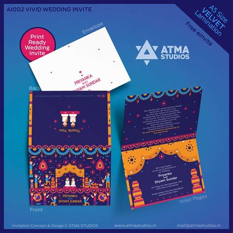 Find here wedding cards, marriage invitation cards, wedding invitation card suppliers, manufacturers, wholesalers, traders with wedding cards prices for buying. Vivid Wedding Invite Design by Atma Studios, Coimbatore ...