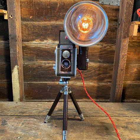 Brown Kodak Duaflex Camera Lamp Red Cord Lamp Co