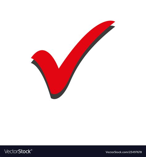 Click to copy the check mark symbol automatically. Red check mark icon tick symbol in red color Vector Image