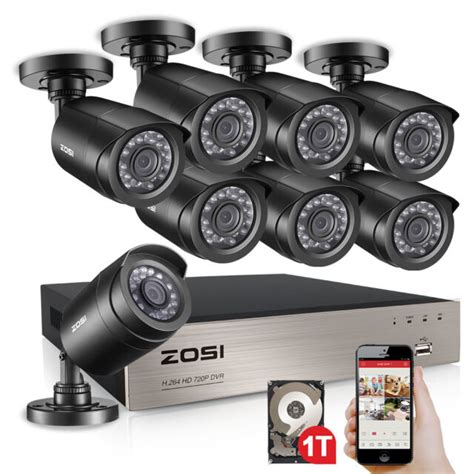 Zosi 8ch 1080p Hdmi Dvr 720p Outdoor Cctv Home Security Camera System