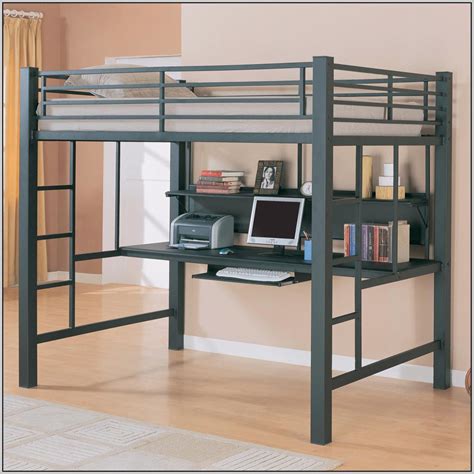 Metal Loft Bed With Desk And Chair Desk Home Design Ideas