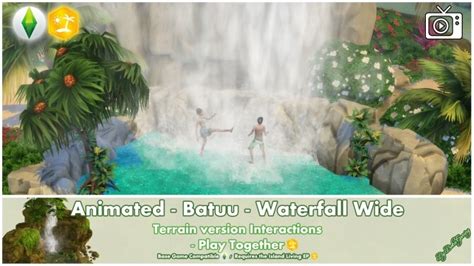 Animated Batuu Waterfall Wide By Bakie At Mod The Sims Sims 4 Updates