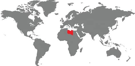 Libia Mapa En El Mapa Mundial 10199552 Vector En Vecteezy
