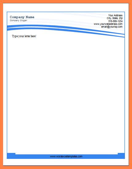 Changing the text color can give the letterhead a more consistent feel. 5+ letterhead template doc | Company Letterhead