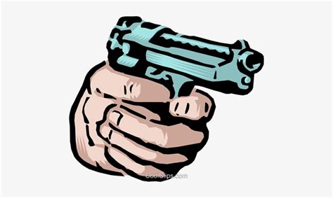 Hand Holding A Gun Royalty Free Vector Clip Art Illustration Cartoon Hand Holding Gun Png Png