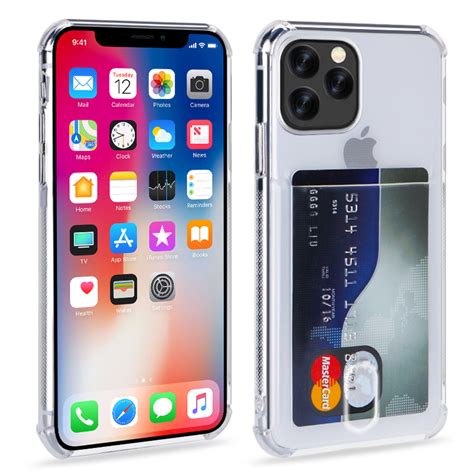 We did not find results for: For iPhone 11 Pro Max XS XR 7 8 Plus Card Slot Holder Silicone Clear Case Cover | eBay