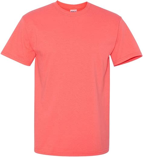 Gildan Mens Heavy Cotton 100 Cotton T Shirt Coral Silk Amazon Com