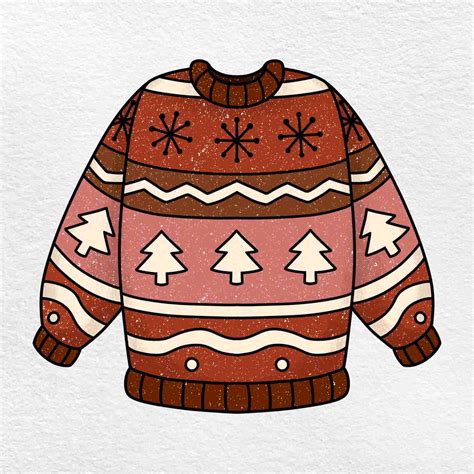 Christmas Sweater Drawing Helloartsy
