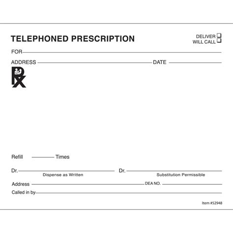 Blank Prescription Form Template 7 TEMPLATES EXAMPLE TEMPLATES
