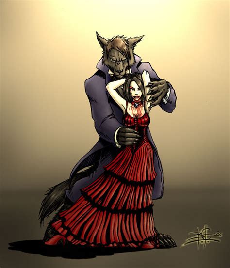Vampire And Werewolf Kiss