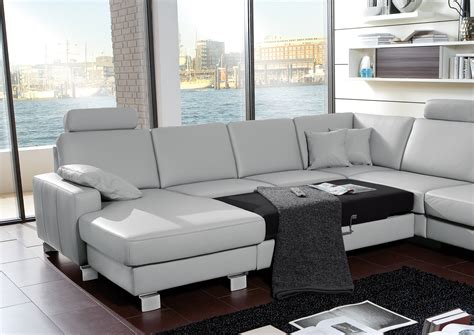 Quiero comprar barato más información. Polinova Bellini Ledersofa grau | Möbel Letz - Ihr Online-Shop