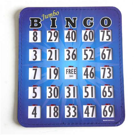 Bingo Shutter Card Packs Jumbo 8x9 425card Bingo Pro