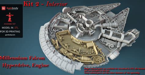 Millennium Falcon Interior 3d Printable Parts Kit 2 Hyperdrive And