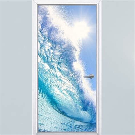 Vwaq Ocean Door Mural Decor Vinyl Beach Water Bedroom Door Wrap Decal