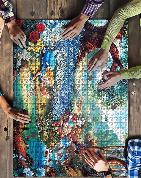 Alice In Wonderland Art Jigsaw Mock Puzzle 99shirt