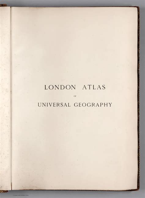 Title London Atlas Of Universal Geography David Rumsey Historical