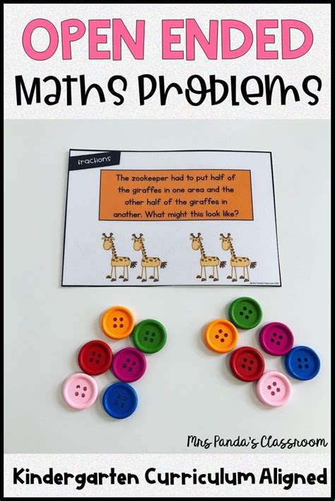 Open Ended Maths Word Problems For Kindergarten Digital And Printable