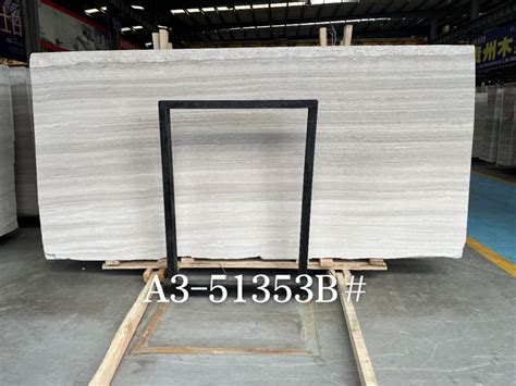 White Grey Gray Wooden Grain Marble Slab Tile Hollow Column China