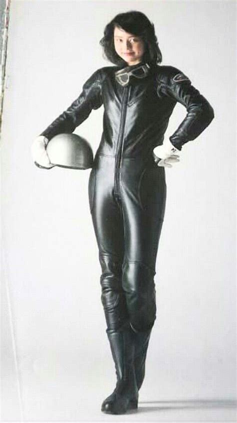 Classic Leather Suit クラシック黒革ツナギ バイクガール 女性 バイク 女子