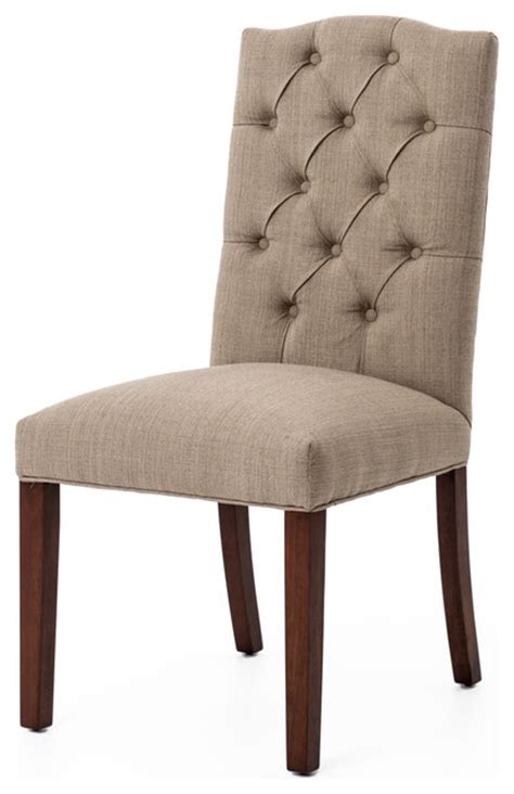 I am giving stars to different categories here: Jackie French Country Classic Tufted Taupe Dining Chair - PAIR - Transitional - Dining Chairs ...