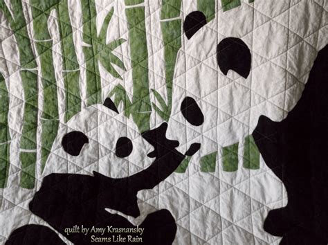 Panda Quilt Pattern Seams Like Rain