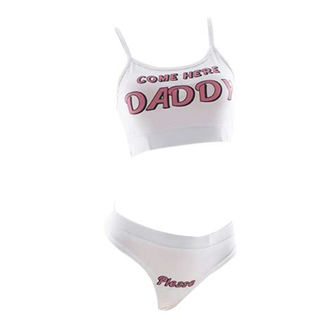 Buy Yes Daddy Bra And Panty Set Teen Girl Adult Lingerie Set Anime Cosplay Underwear Online At