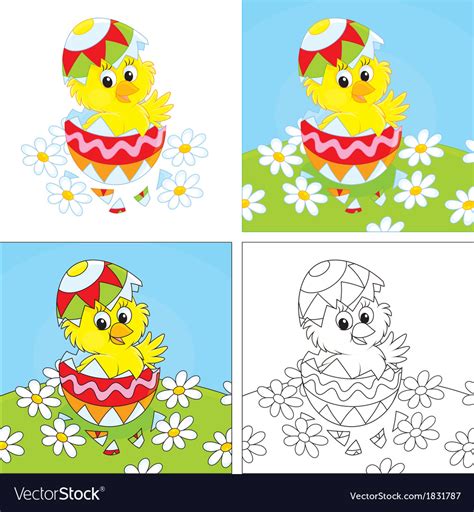 Easter Chick Royalty Free Vector Image VectorStock