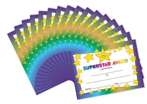 Superstar Award Certificates 16 X A6 Cards Schools Etsy Canada