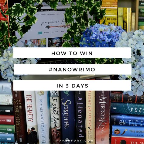 How To Win Nanowrimo In 3 Days