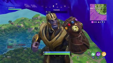New Update Pro Thanos Gameplay Infinity Gauntlet Fortnite Battle