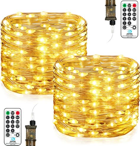 Fairy Lights Plug In 15m 150leds String Lights 8 Modes Warm White