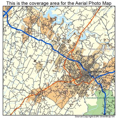 Aerial Photography Map Of Johnson City Tn Tennessee