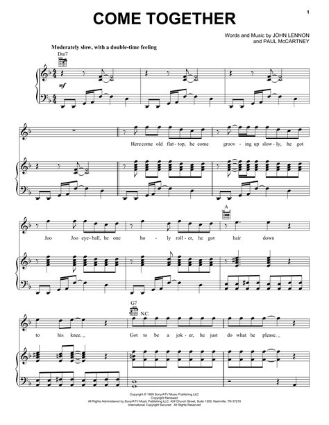 Come Together Sheet Music Direct