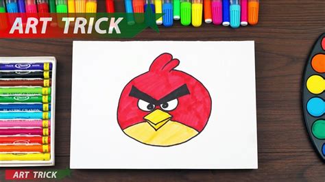 Red Angry Birds Draw Red Angry Birds Vẽ Red Angry Birds Art