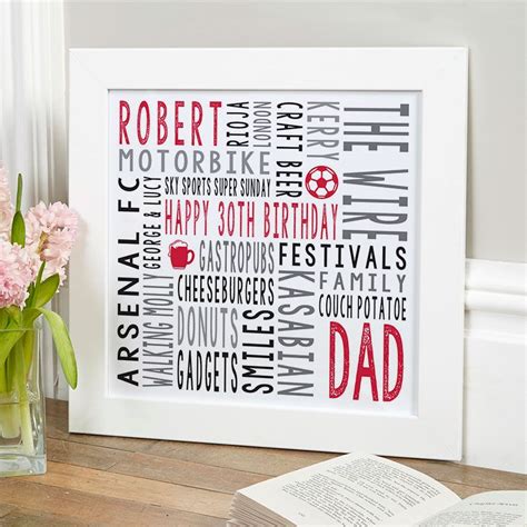 Check spelling or type a new query. 30th Birthday Gift For Him Personalised Square Word Art ...