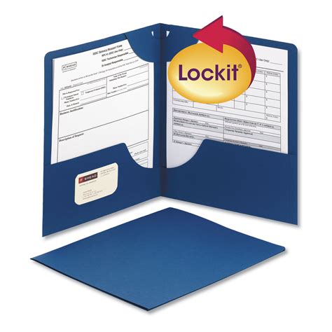 Smead™ Lockit Two Pocket Folder Textured Paper 100 Sheet Capacity 11